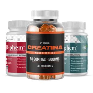 Creatina gomitas + Colágeno y Biotina + Sleep&Dream D-phem