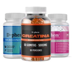 Creatina + Estabilizador de Menopausia + Neuro-Concentra D-phem